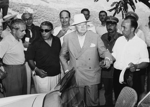 unspecified   july 29  winston churchill and aristotle onassis july 29th 1959  photo by keystone francegamma keystone via getty images