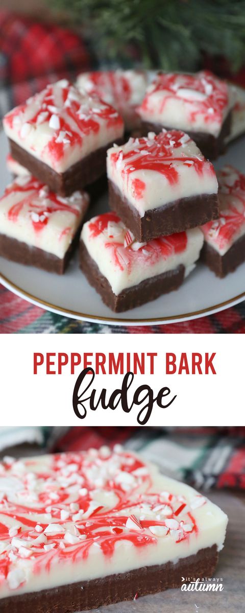 easy peppermint bark fudge