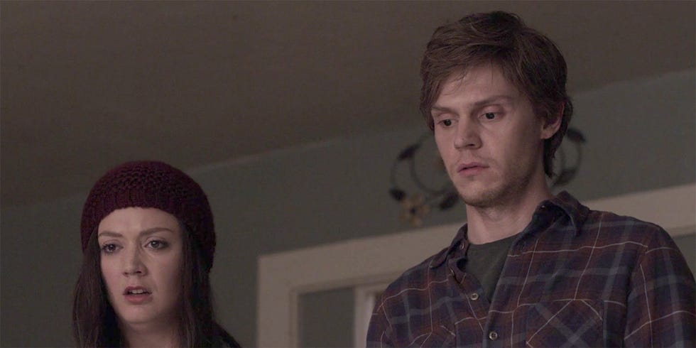 Winter (Billie Lourd) and Kai (Evan Peters) in Episode 5 of American Horror Story: Cult