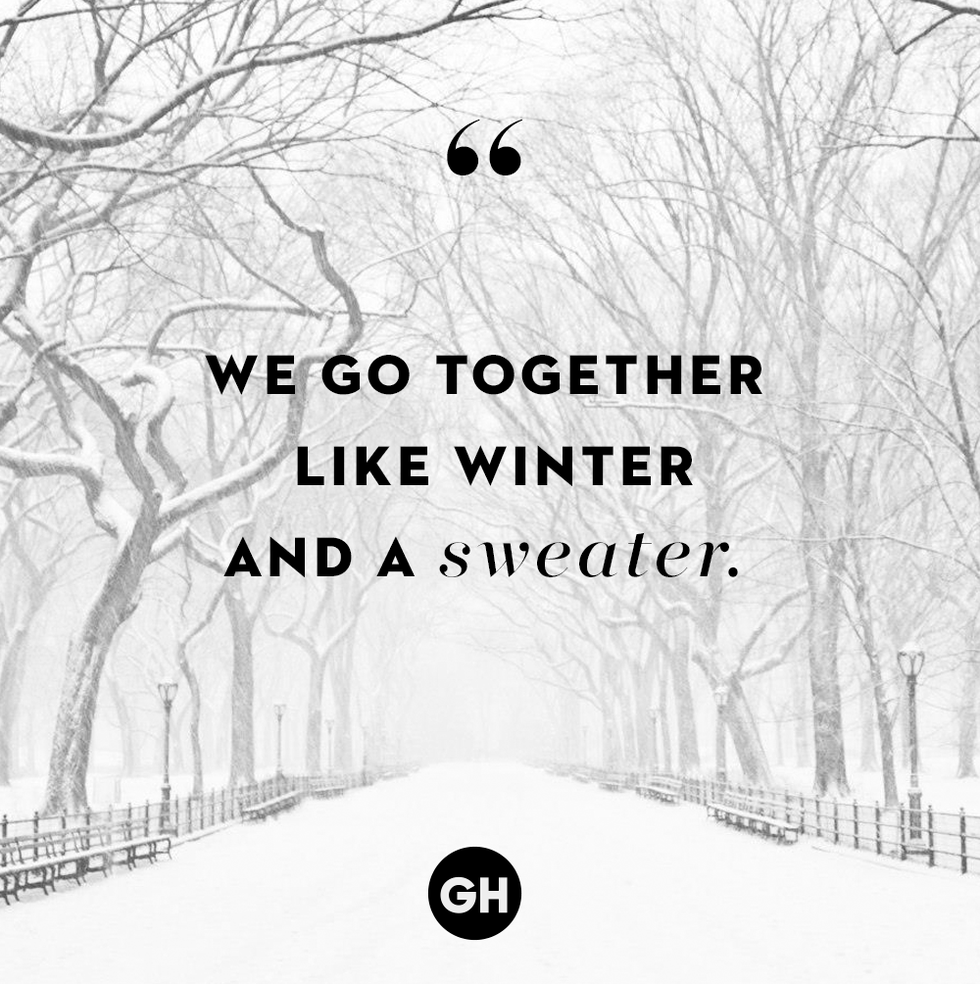 romantic cold weather quotes