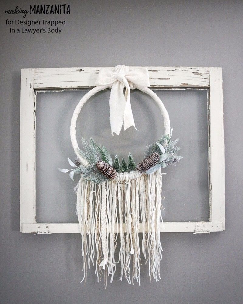 winter crafts boho wreath