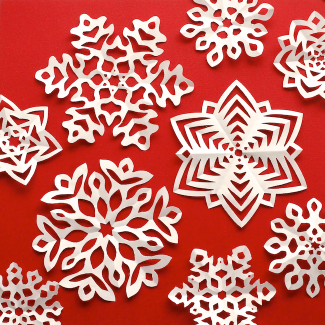 winter crafts paper snowflakes