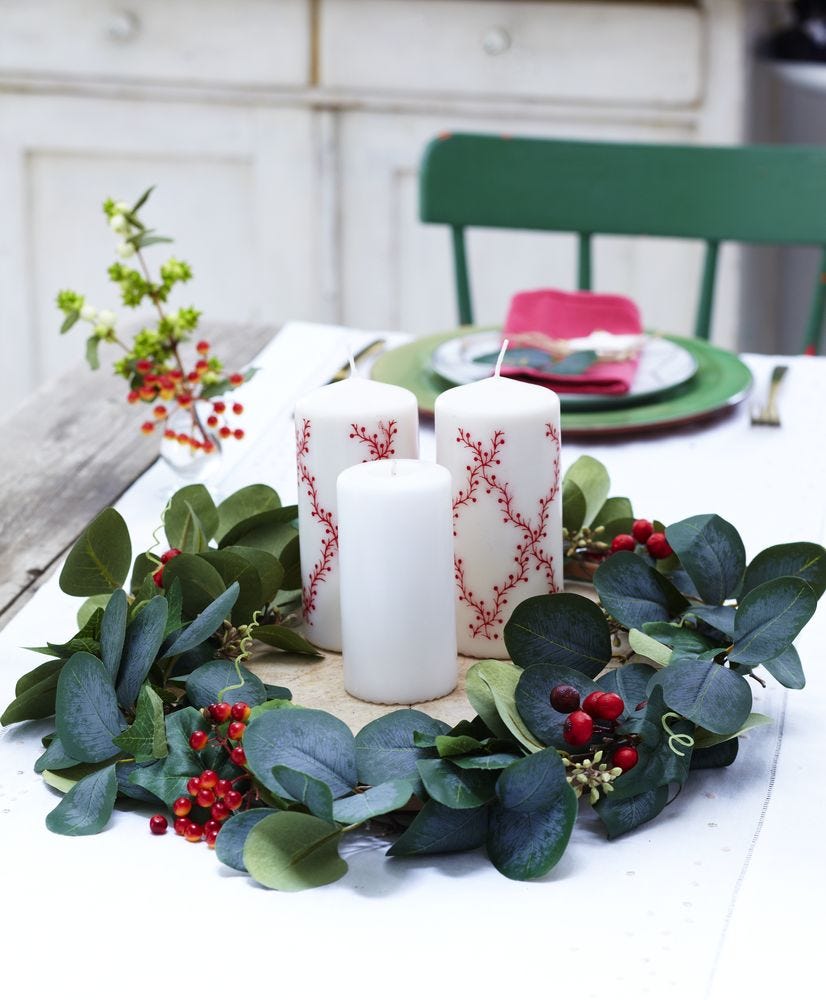 Christmas table wreath