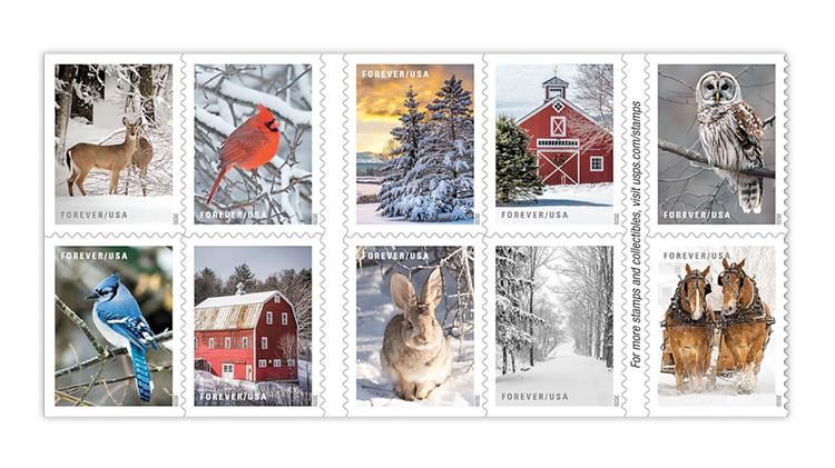 2020 USPS Holiday Stamps - Christmas Postage Stamps