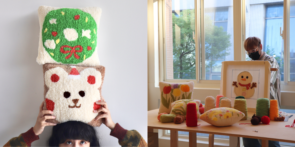 聖誕節行程推薦 elle x eric liao studio winter snuggle 織毯抱枕手作課