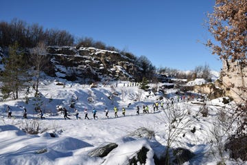 winter trail colle san marco, ascoli piceno