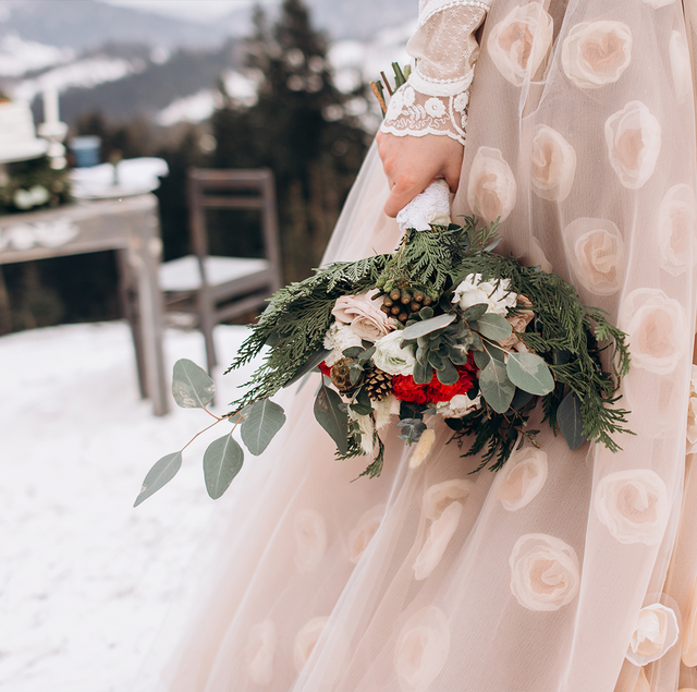 Winter Wedding with Two Gorgeous Gowns - Aisle Society