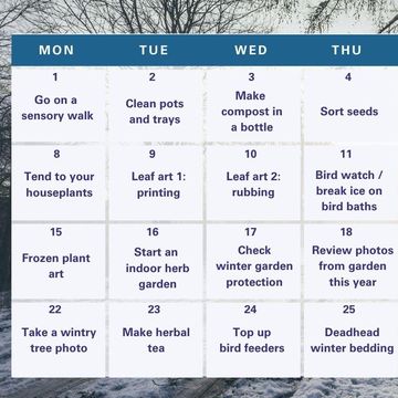 winter wellbeing calendar