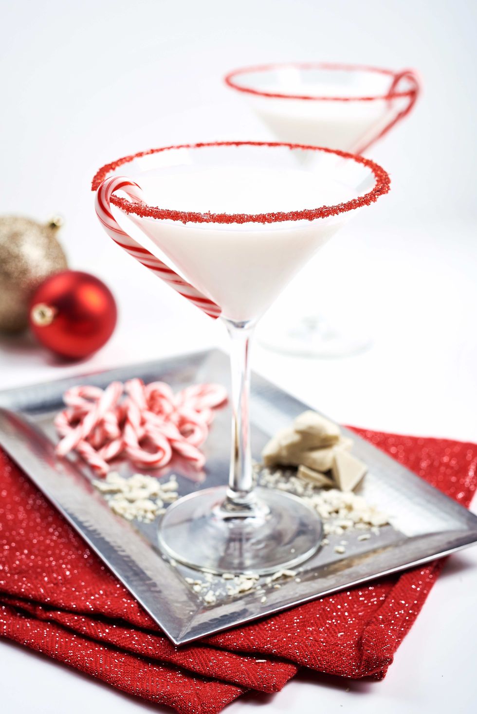 Candy Cane Martini For Christmas Cocktail Glasses, Christmas Martini Glass