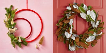 two winter wreaths