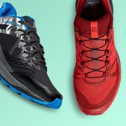 footwear, shoe, sneakers, walking shoe, outdoor shoe, athletic shoe, running shoe, electric blue, cross training shoe, carmine,