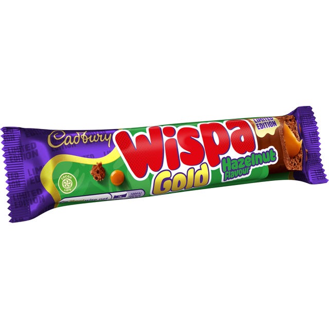 wispa gold hazelnut chocolate bar
