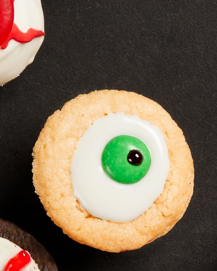 witch themed food sugar cookie eyeballs
