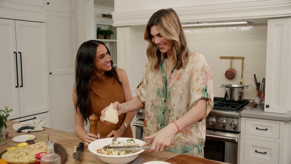 with love, meghan. (l to r) meghan, duchess of sussex, delfina figueras in episode 104 of with love, meghan. cr. courtesy of netflix © 2025