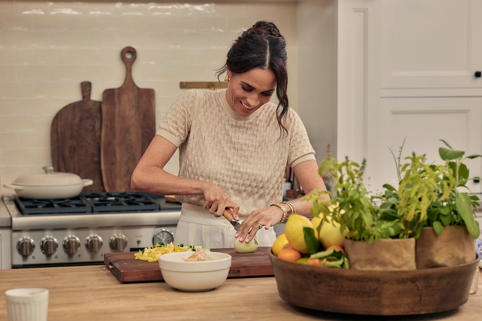 with love, meghan. meghan, duchess of sussex in episode 102 of with love, meghan. cr. jenna peffley/netflix © 2025