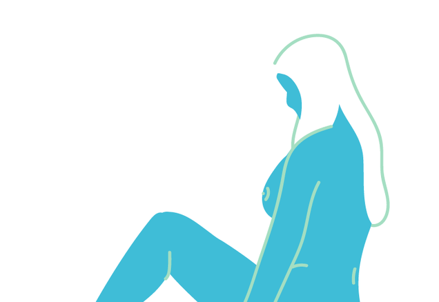 Shoulder, Elbow, Knee, Comfort, Sitting, Thigh, Long hair, Illustration, Drawing, Graphics, 