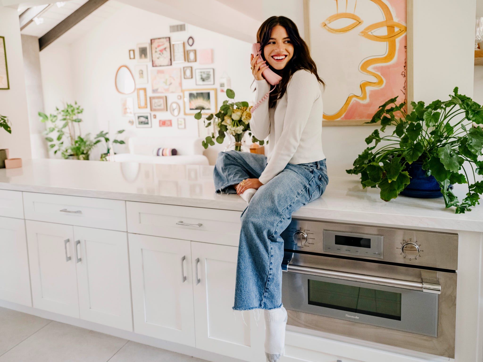 kenzie sitting on a counter