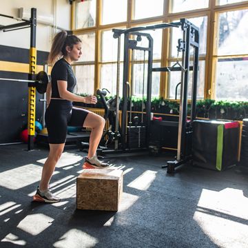 woman exercising in gym