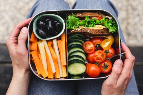 woman having healthy lunch