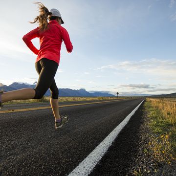 a woman jogging