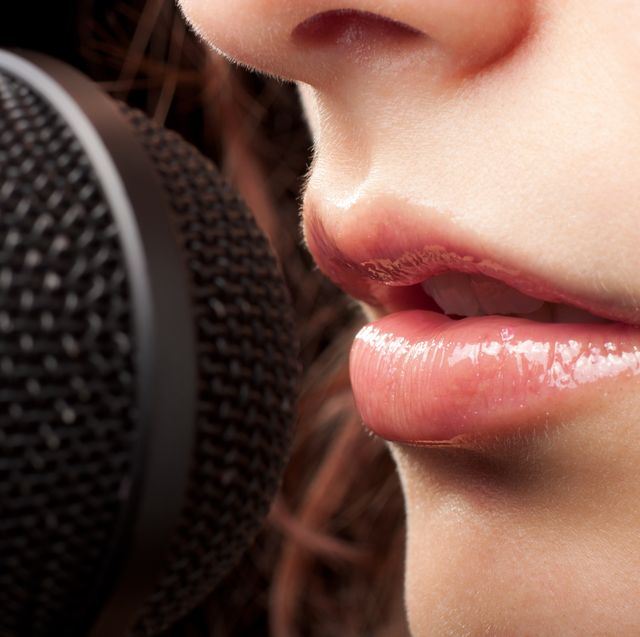 Woman Lips and Microphone