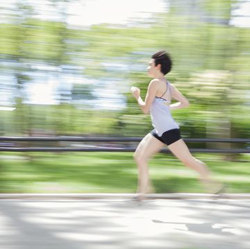 woman running in park