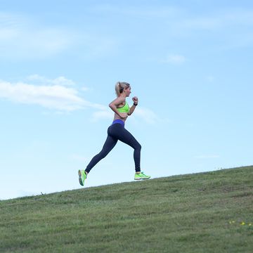 woman running in the park