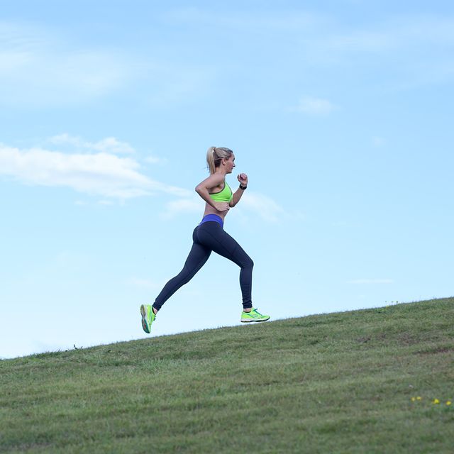 woman running in the park