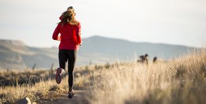 long training run a woman trail running