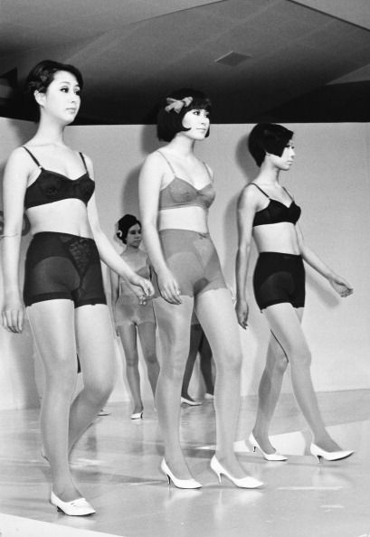 woman underwear presentation in tokyo on the sixties