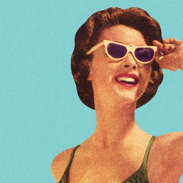 Woman Wearing Sunglasses and Green Swimsuit woman wearing sunglasses and green swimsuit