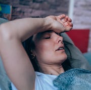 Magnesium for sleep, women in the bed with a blanket magnesium for sleep, women in the bed with a blanket