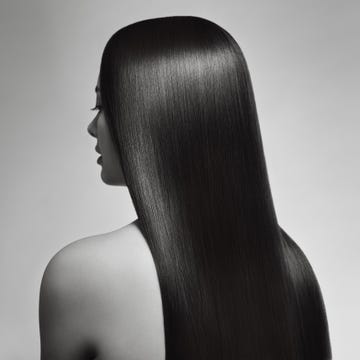 Woman with perfect straight hair woman with perfect straight hair