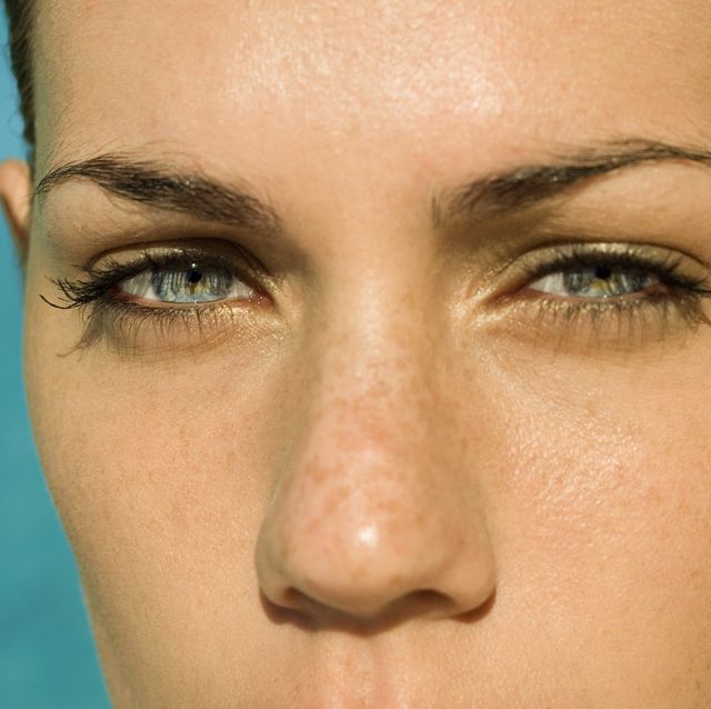 Woman's eyes and nose