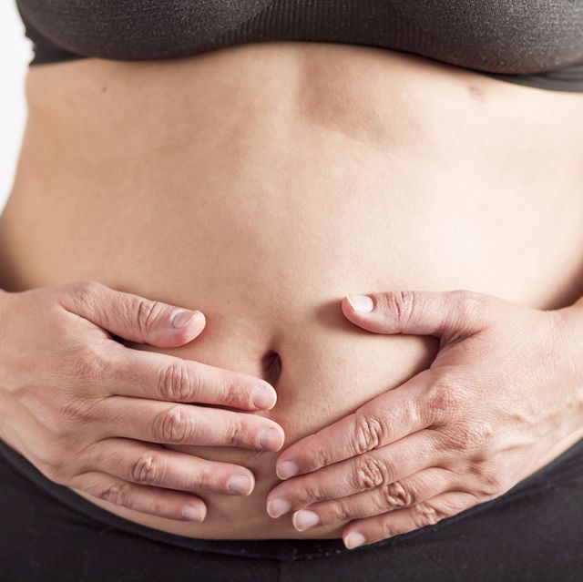 a woman's fat belly