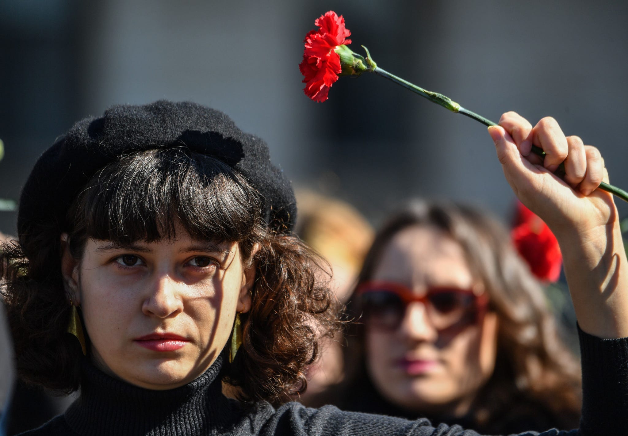 protesta violencia de genero en rumania