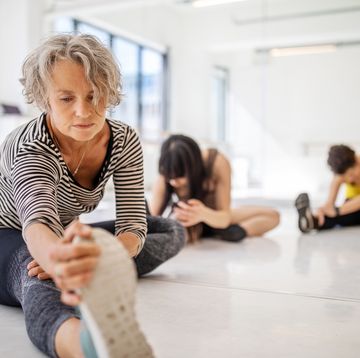 women stretching in dance class