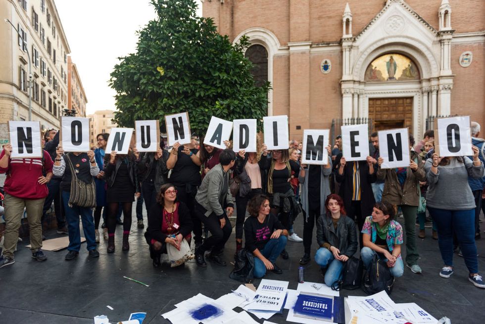 'Me Too' Movement Demonstrate In Rome