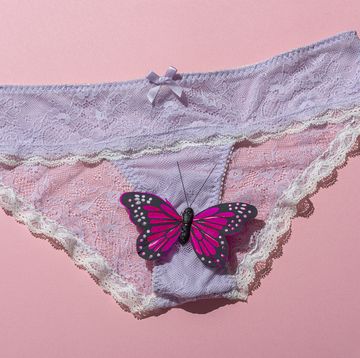 women underwear with purple fake butterfly