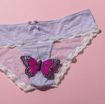 women underwear with purple fake butterfly