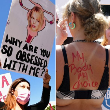 本記事では、各地で行われたウィメンズ・マーチで参加者たちが掲げたプラカードに描かれたメッセージを、写真と共にお届けします。﻿ テキサス州で大半の人工妊娠中絶を禁止する法が施行されたことを受け、今年は多くの人々が女性のリプロダクティブライツ（子供を産む権利と産まない権利の大切さ）のために行進﻿。