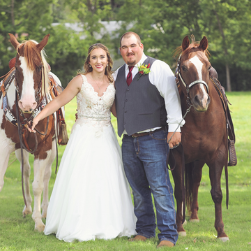 Horse, Halter, Photograph, Bridle, Dress, Bride, Horse tack, Wedding dress, Rein, Mare, 