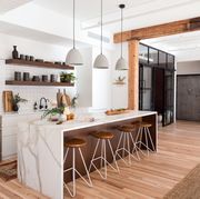kitchen with wood floors