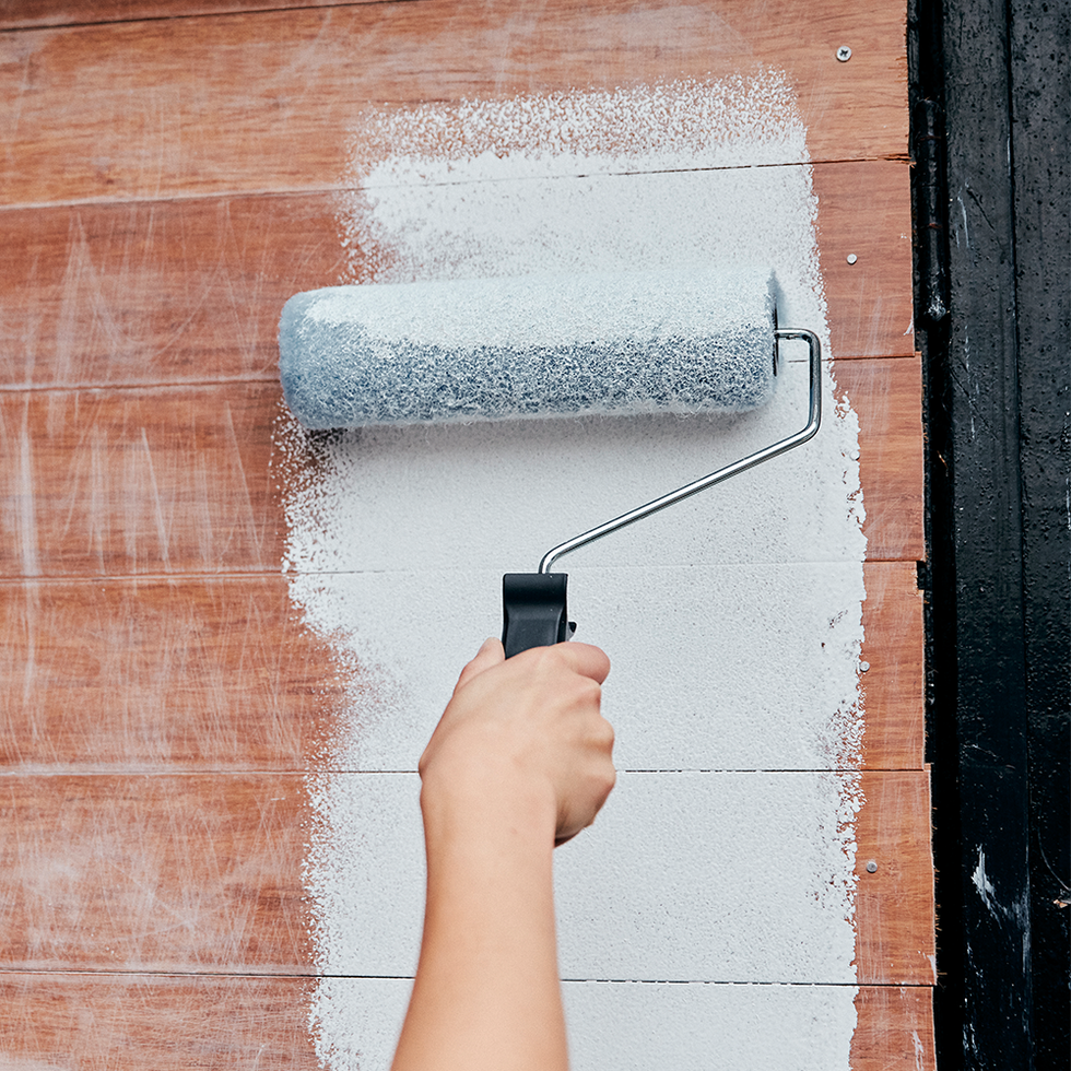 Brick Wall Texture with Sponge Roller