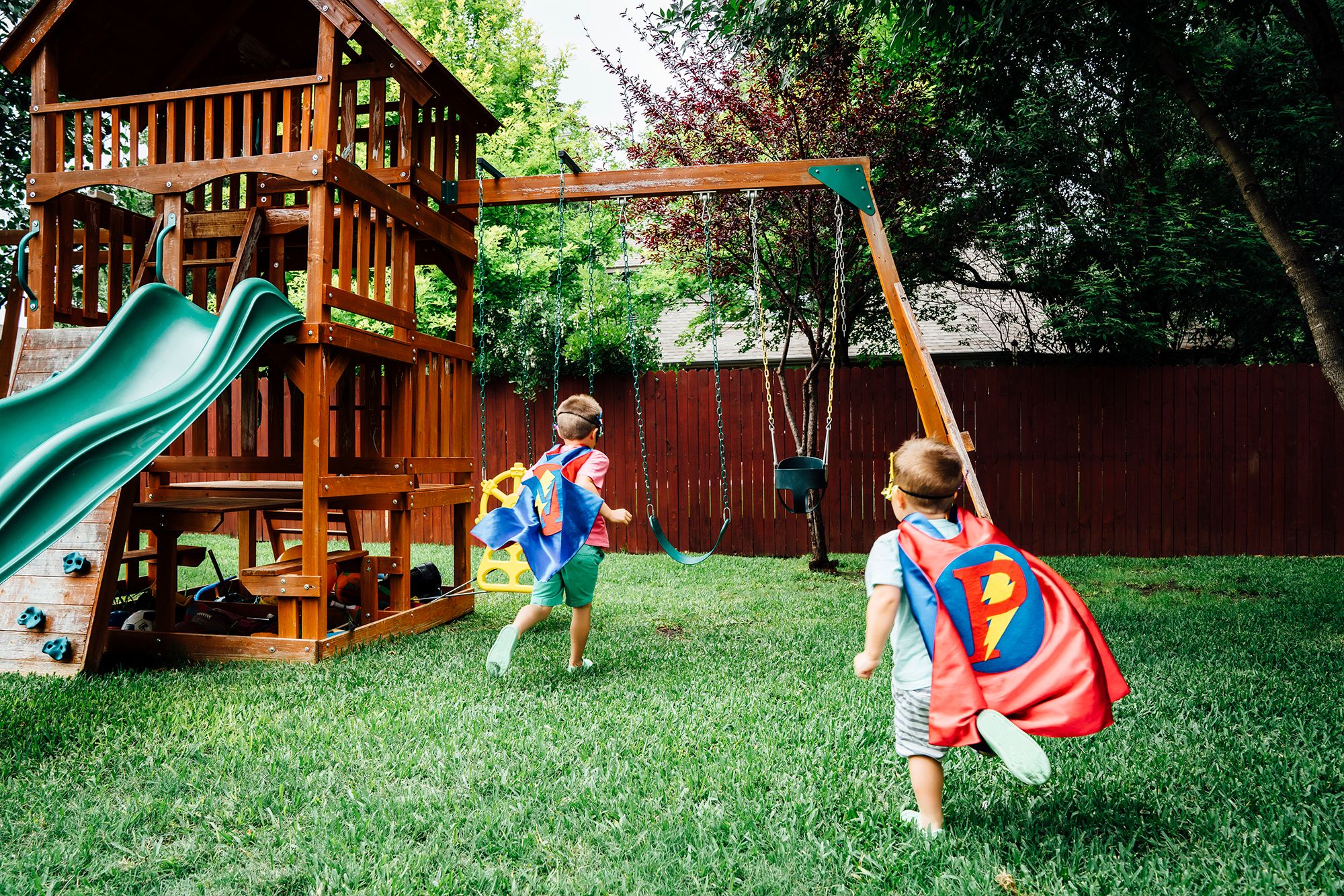 Classic Wooden DIY Tire Swing Set | Freestanding Kits For Sale
