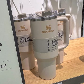 A few 40oz. 'Quenchers', the Stanley insulated steel tumblers, remain at a Target store... a few 40oz 'quenchers', the stanley insulated steel tumblers, remain at a target store