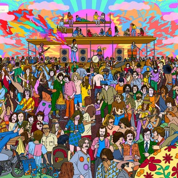 Crowd, People, Event, Fun, Fête, Art, Festival, Audience, Celebrating, Illustration, 