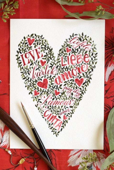 words and vines valentines day card