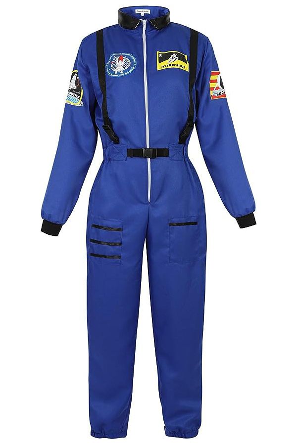 blue astronaut halloween costume jumpsuit