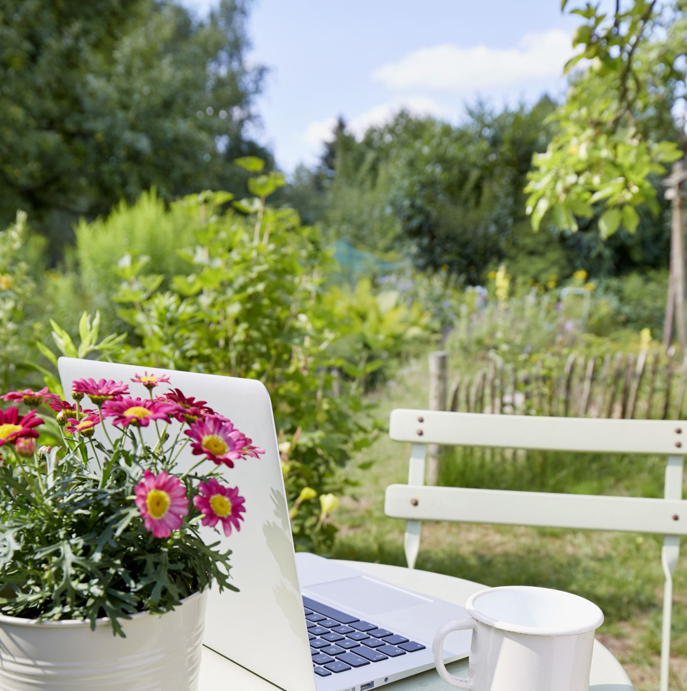 working from home garden
